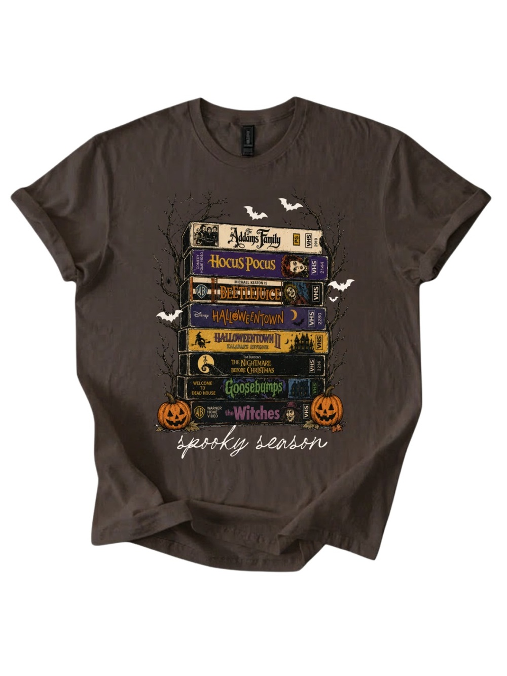 Gildan Spooky Season Graphic Tee - Brown